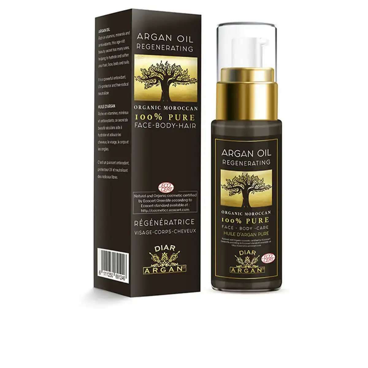 Huile regenerante intensive diar argan 30 ml_9443. DIAYTAR SENEGAL - L'Art de Vivre le Shopping Authentique. Découvrez notre boutique en ligne et trouvez des produits qui incarnent la passion et le savoir-faire du Sénégal.