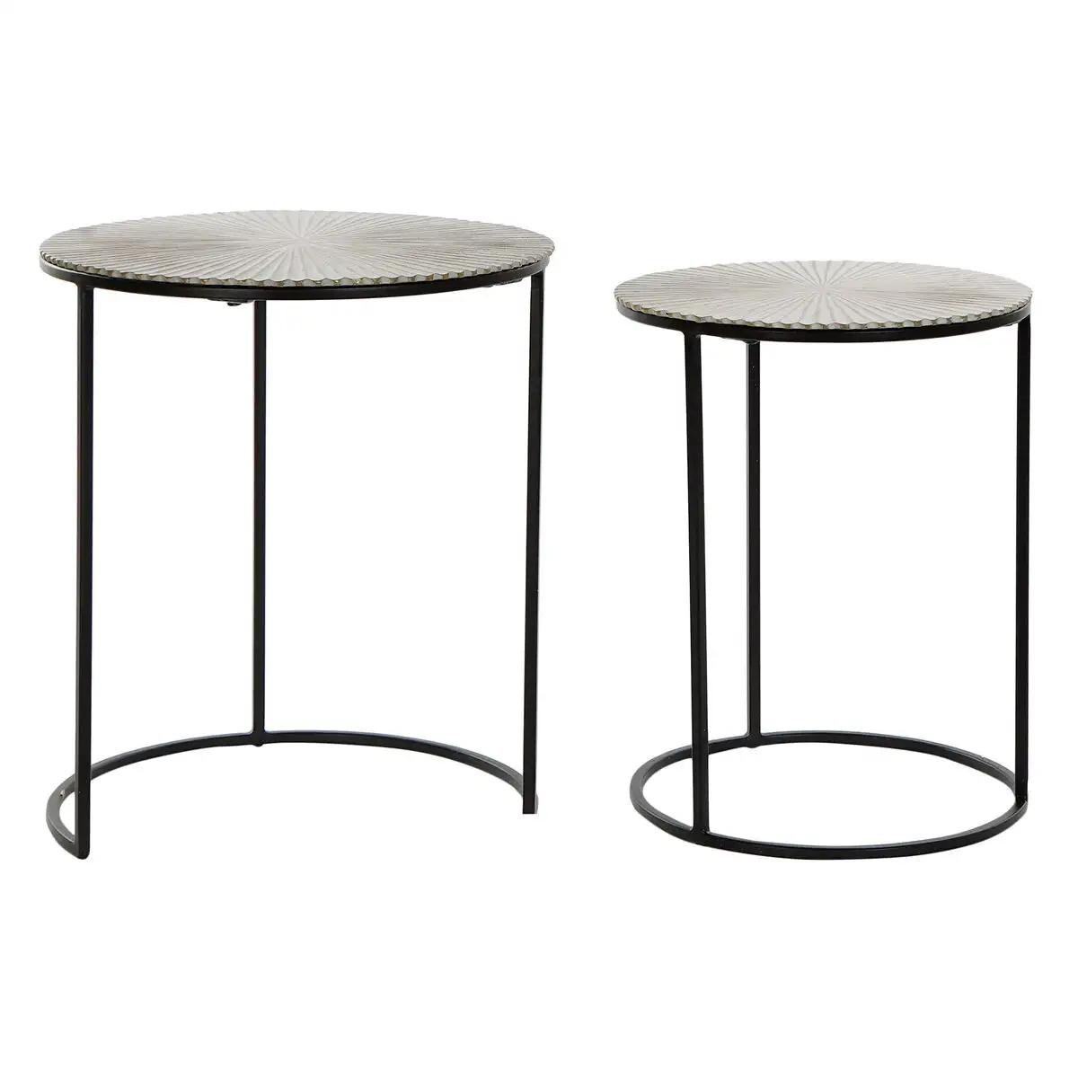 Jeu de 2 tables dkd home decor aluminium 49 x 49 x 58 cm_1559. Bienvenue sur DIAYTAR SENEGAL - Où Chaque Détail compte. Plongez dans notre univers et choisissez des produits qui ajoutent de l'éclat et de la joie à votre quotidien.