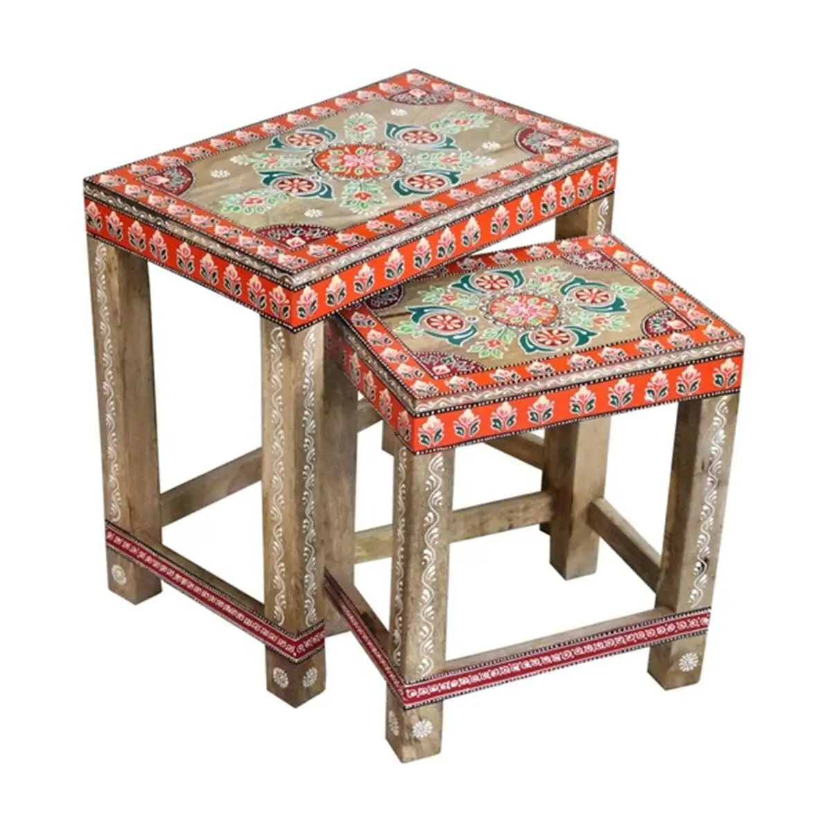 Jeu de 2 tables dkd home decor multicouleur naturel bois bois de manguier 45 x 30 x 45 cm 45 x 28 5 x 46 cm_9270. Bienvenue chez DIAYTAR SENEGAL - Où le Shopping Devient un Voyage. Explorez notre plateforme pour dénicher des produits uniques, racontant l'histoire et l'âme du Sénégal.