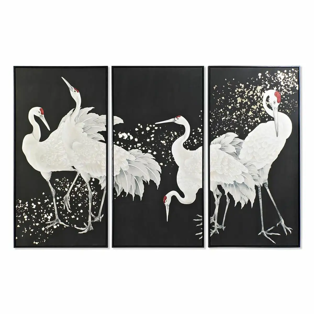 Jeu de 3 tableaux dkd home decor oriental heron 210 x 4 x 140 cm _6312. DIAYTAR SENEGAL - Là où Chaque Achat a du Sens. Explorez notre gamme et choisissez des produits qui racontent une histoire, votre histoire.