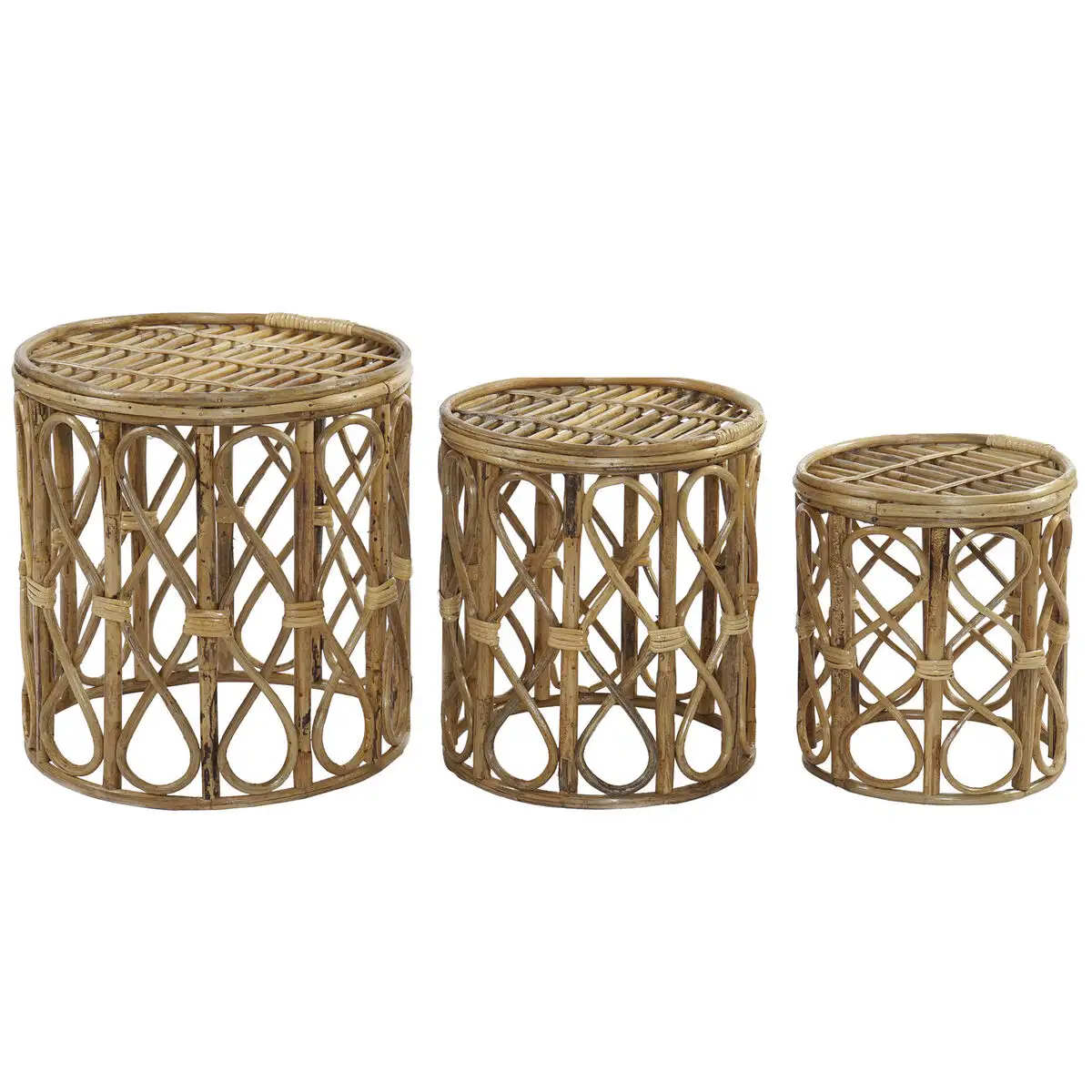 Jeu de 3 tables dkd home decor 39 x 39 x 41 cm naturel osier_5724. Bienvenue sur DIAYTAR SENEGAL - Où Chaque Produit a son Charme. Explorez notre sélection minutieuse et trouvez des articles qui vous séduisent et vous inspirent.