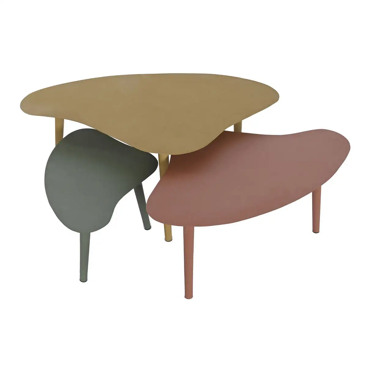 Jeu de 3 tables dkd home decor fer 100 x 60 x 41 cm_6568. Bienvenue chez DIAYTAR SENEGAL - Où Chaque Produit a son Âme. Découvrez notre gamme et choisissez des articles qui résonnent avec votre personnalité et vos valeurs.