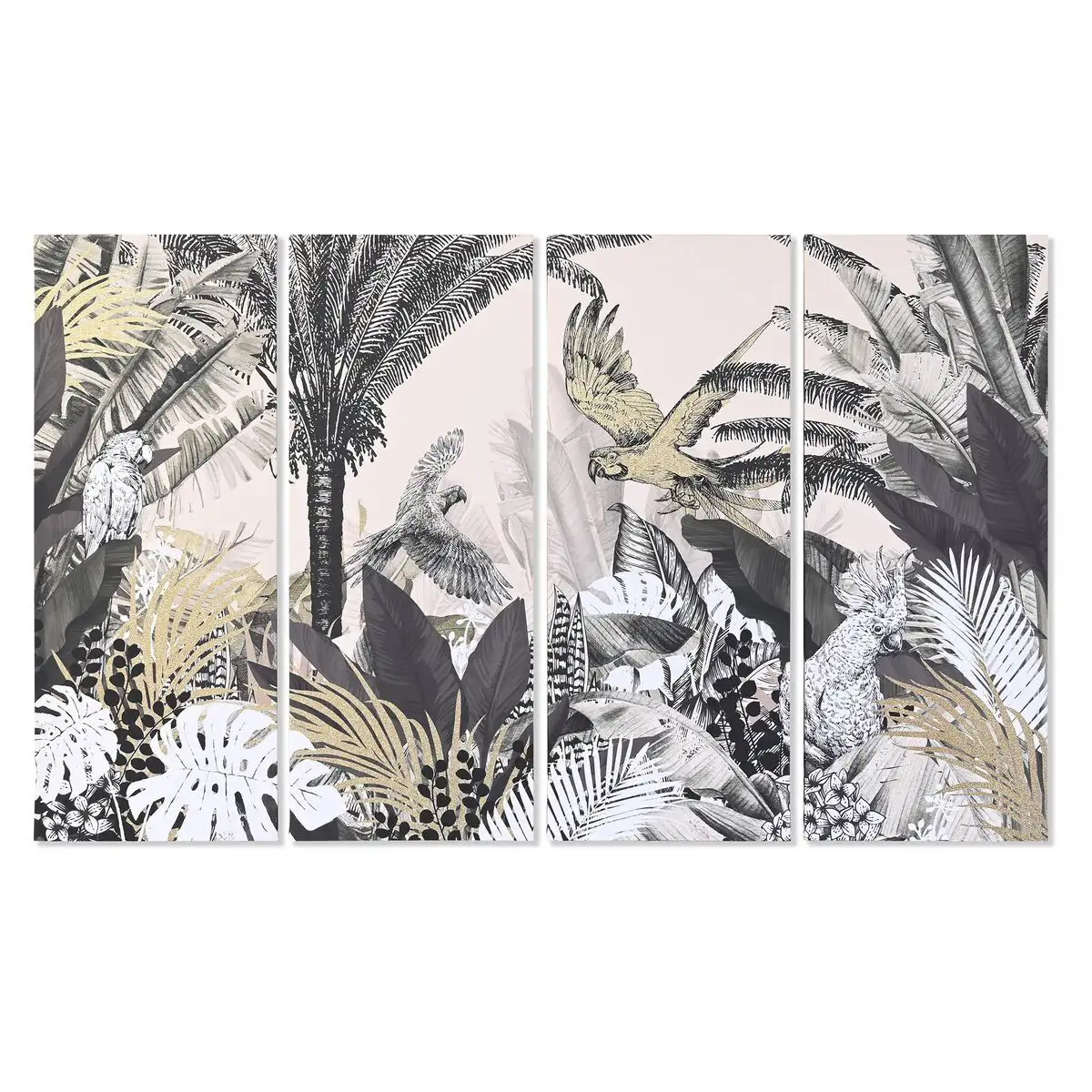 Jeu de 4 tableaux dkd home decor tropical 160 x 3 8 x 100 cm _7016. DIAYTAR SENEGAL - Votre Destination pour un Shopping Éclairé. Parcourez notre boutique en ligne pour découvrir des produits de qualité qui embelliront votre quotidien.