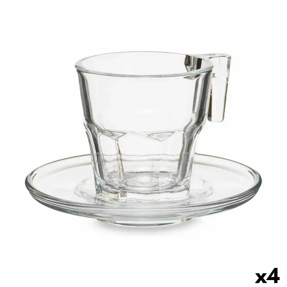 Jeu de 6 tasses avec plat casablanca transparent verre 4 unites 70 ml _9077. DIAYTAR SENEGAL - Votre Destination Shopping de Confiance. Naviguez à travers notre boutique en ligne et profitez d'une sélection soigneusement choisie de produits qui répondent à toutes vos exigences.