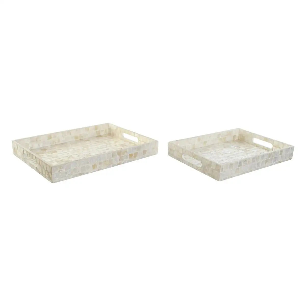 Jeux de plateaux dkd home decor blanc nacre noire bambou 40 x 30 x 5 cm mediterraneen 2 unites _6062. DIAYTAR SENEGAL - Votre Destination Shopping de Confiance. Naviguez à travers notre boutique en ligne et profitez d'une sélection soigneusement choisie de produits qui répondent à toutes vos exigences.