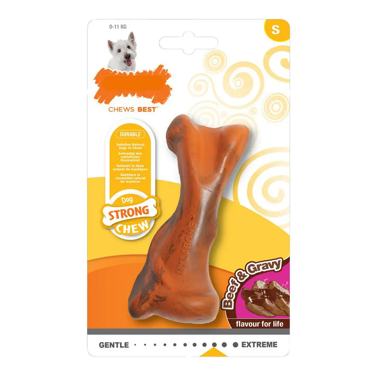 Jouet pour chien nylabone strong chew sauce viande caoutchouc taille s_8507. DIAYTAR SENEGAL - Là où Chaque Produit Est une Trouvaille. Explorez notre sélection minutieuse et découvrez des articles qui correspondent à votre style de vie et à vos aspirations.