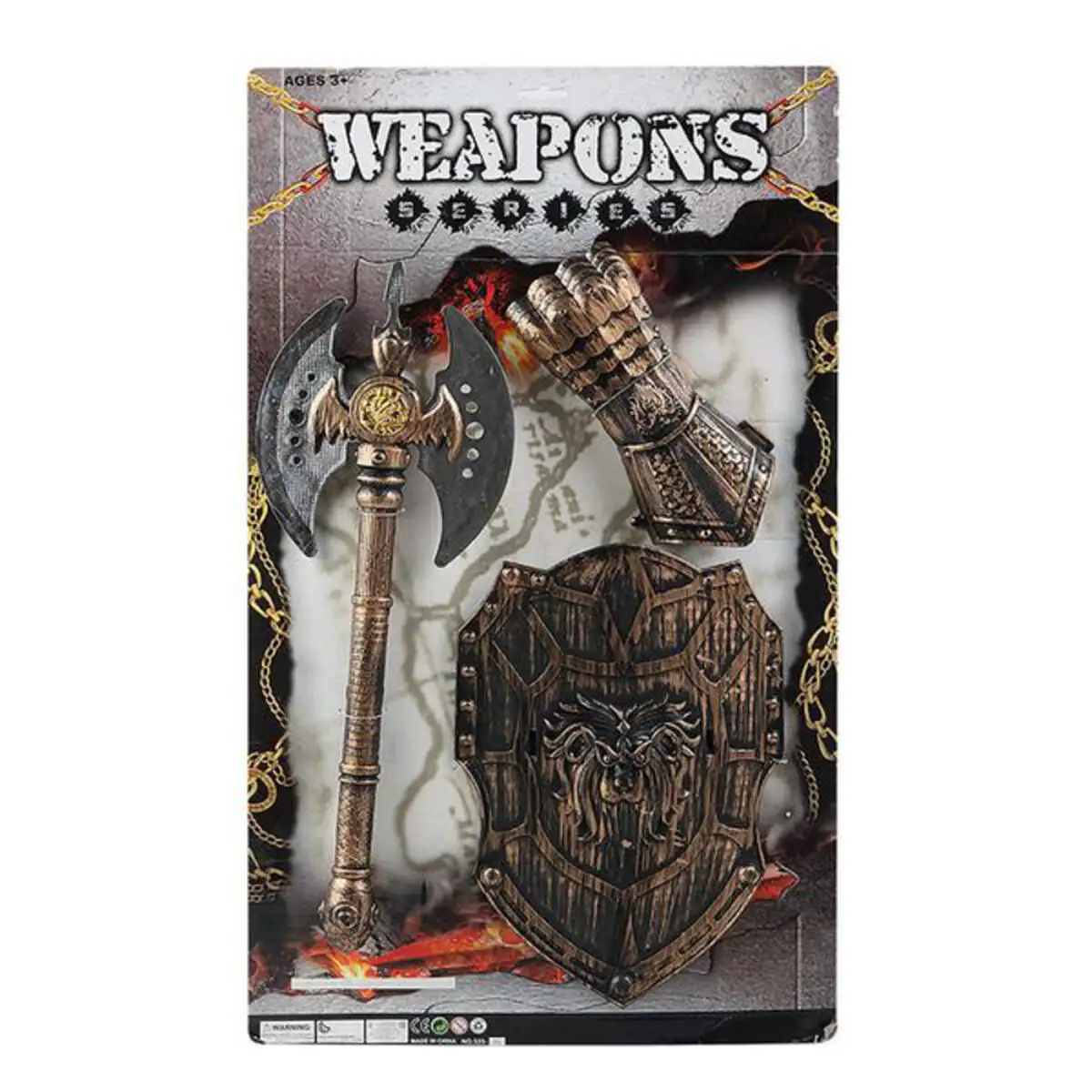 Kit armes de guerrier 117135 3 pcs _8954. DIAYTAR SENEGAL - Où Chaque Produit a son Histoire. Découvrez notre gamme de produits, chacun portant en lui le récit de l'artisanat et de la passion, pour vous offrir une expérience de shopping authentique.