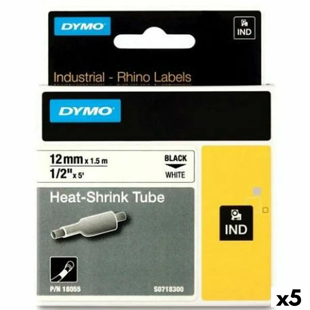 Kit de gaines thermo retratables rhino dymo id1 12 12 x 1 5 mm noir blanc 5 unites _4504. DIAYTAR SENEGAL - L'Art de Choisir, l'Art de Vivre. Parcourez notre boutique en ligne et choisissez parmi des produits de qualité qui ajoutent de l'élégance à votre quotidien.