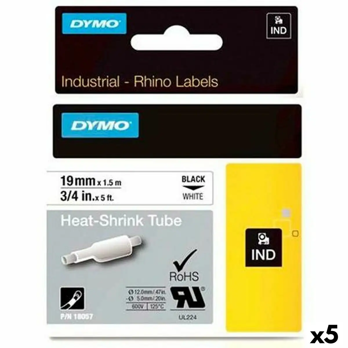 Kit de gaines thermo retratables rhino dymo id1 19 19 x 1 5 mm noir blanc 5 unites _7582. DIAYTAR SENEGAL - L'Art de Vivre en Couleurs et en Styles. Parcourez notre sélection et trouvez des articles qui reflètent votre personnalité et votre goût pour la vie.