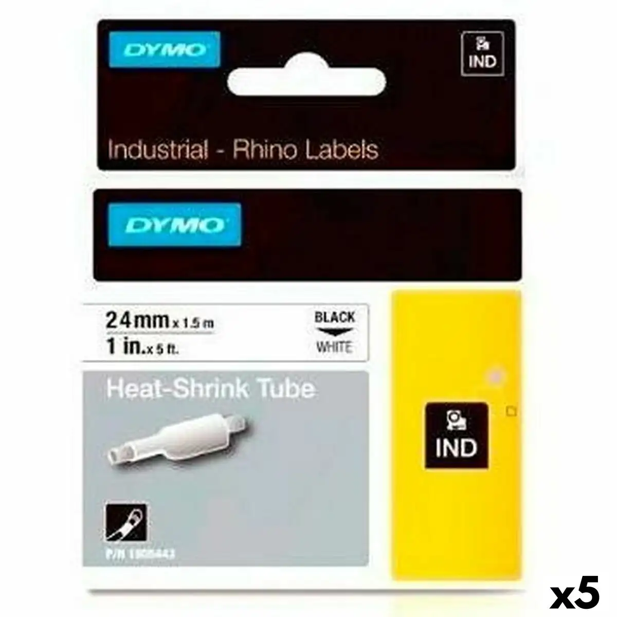 Kit de gaines thermo retratables rhino dymo id1 24 24 x 1 5 mm noir blanc 5 unites _8864. DIAYTAR SENEGAL - Où Choisir est un Acte de Création. Naviguez à travers notre plateforme et choisissez des produits qui complètent votre histoire personnelle.