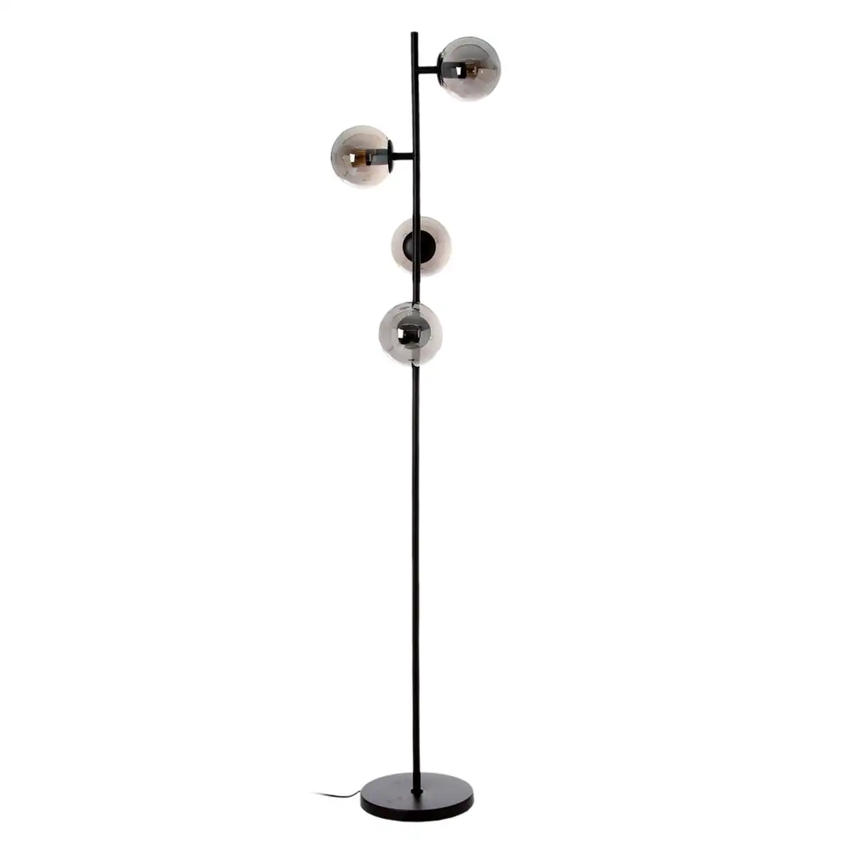 Lampadaire 42 x 42 x 190 cm verre noir metal_3251. Entrez dans DIAYTAR SENEGAL - Où Chaque Détail Compte. Explorez notre boutique en ligne pour trouver des produits de haute qualité, soigneusement choisis pour répondre à vos besoins et vos désirs.