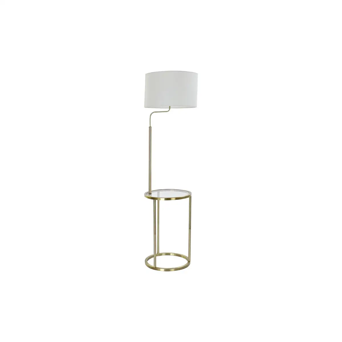 Lampadaire dkd home decor 43 5 x 40 x 154 cm dore metal blanc 220 v 50 w_6028. DIAYTAR SENEGAL - Là où Chaque Achat a du Sens. Explorez notre gamme et choisissez des produits qui racontent une histoire, du traditionnel au contemporain.