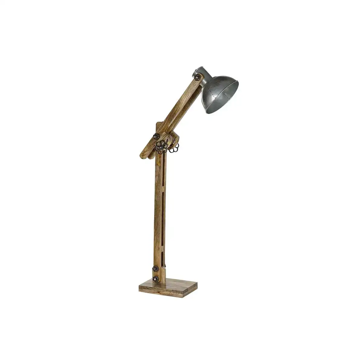 Lampadaire dkd home decor marron argente metal bois de manguier 85 x 25 x 140 cm_2686. DIAYTAR SENEGAL - Votre Paradis Shopping au Cœur du Sénégal. Explorez notre boutique en ligne et découvrez des produits conçus pour enchanter chaque aspect de votre vie.