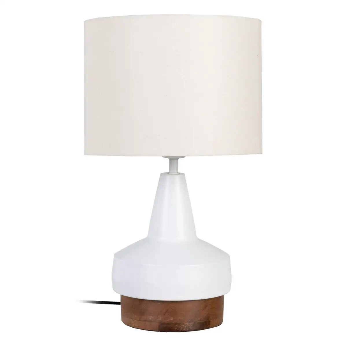 Lampe de bureau 30 x 30 x 52 cm naturel bois blanc fer_7290. DIAYTAR SENEGAL - Là où la Beauté Rencontre la Fonctionnalité. Parcourez notre sélection pour trouver des produits qui allient esthétique et praticité, pour un quotidien sublimé.