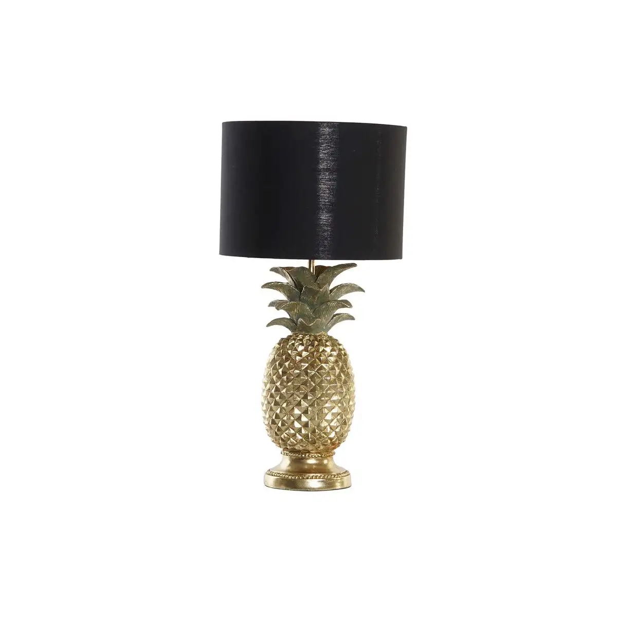 Lampe de bureau dkd home decor ananas noir dore polyester resine 50 w 24 x 24 x 47 cm _6632. DIAYTAR SENEGAL - Où la Tradition s'Harmonise avec le Moderne. Parcourez notre gamme diversifiée et choisissez des produits qui révèlent l'âme du Sénégal.