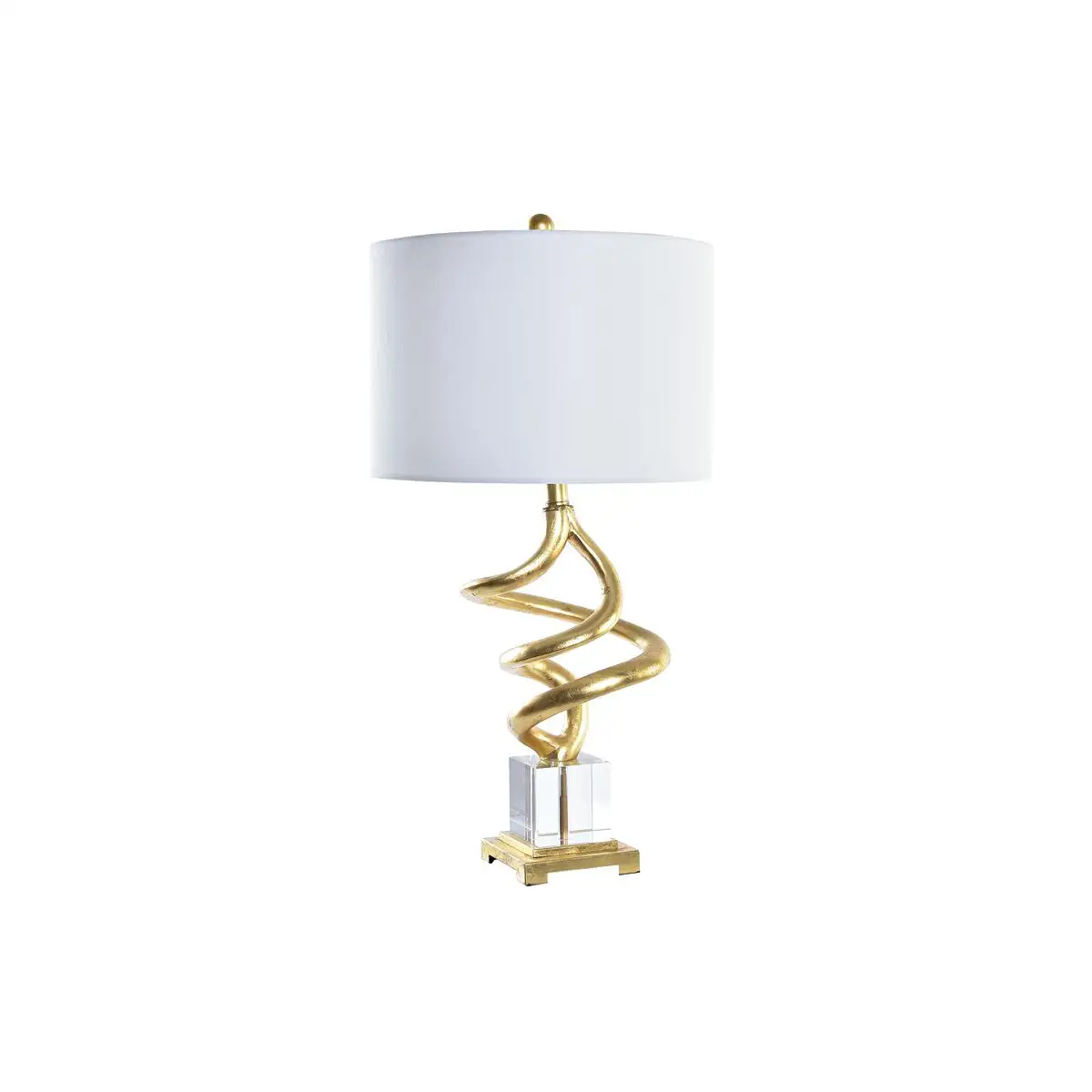 Lampe de bureau dkd home decor blanc dore resine verre 50 w 220 v 38 x 38 x 75 cm_1904. DIAYTAR SENEGAL - Là où Chaque Produit est une Trouvaille Unique. Découvrez notre boutique en ligne et trouvez des articles qui vous distinguent par leur originalité.