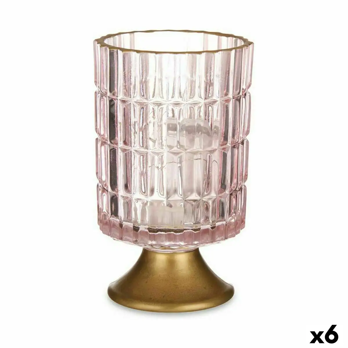 Lanterne a led rose dore verre 10 7 x 18 x 10 7 cm 6 unites _9032. DIAYTAR SENEGAL - Votre Passage vers le Chic et l'Élégance. Naviguez à travers notre boutique en ligne pour trouver des produits qui ajoutent une touche sophistiquée à votre style.