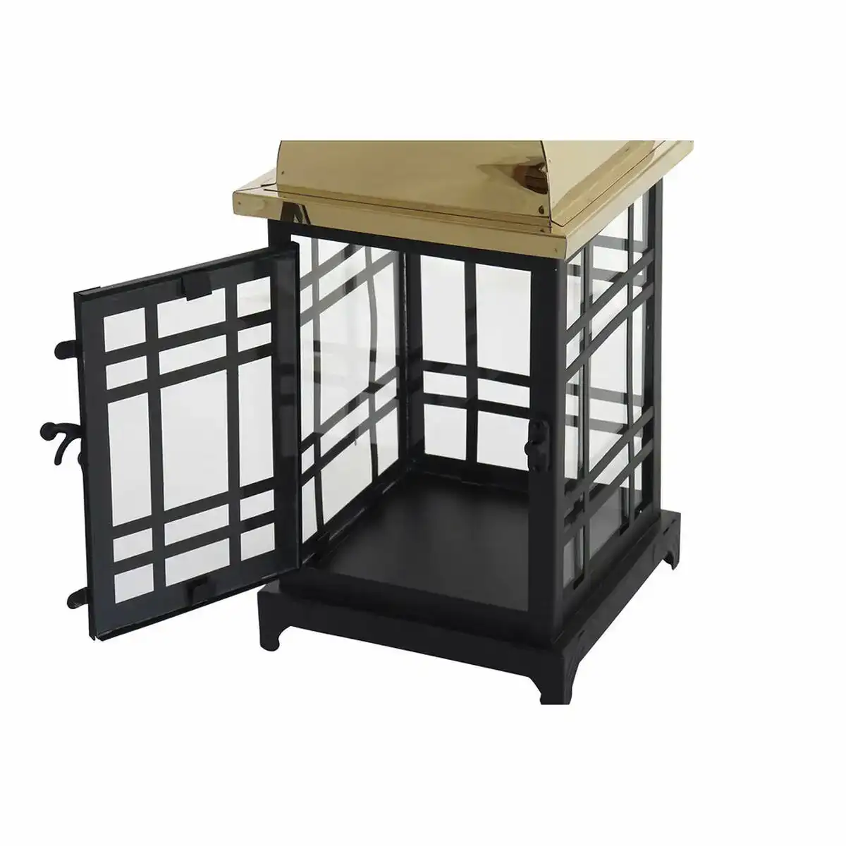 Lanterne dkd home decor verre noir dore metal 16 x 16 x 36 cm 2 pcs 22 x 22 x 49 cm _6555. DIAYTAR SENEGAL - Où Chaque Produit est une Promesse de Qualité. Explorez notre boutique en ligne et choisissez des produits qui répondent à vos exigences élevées.