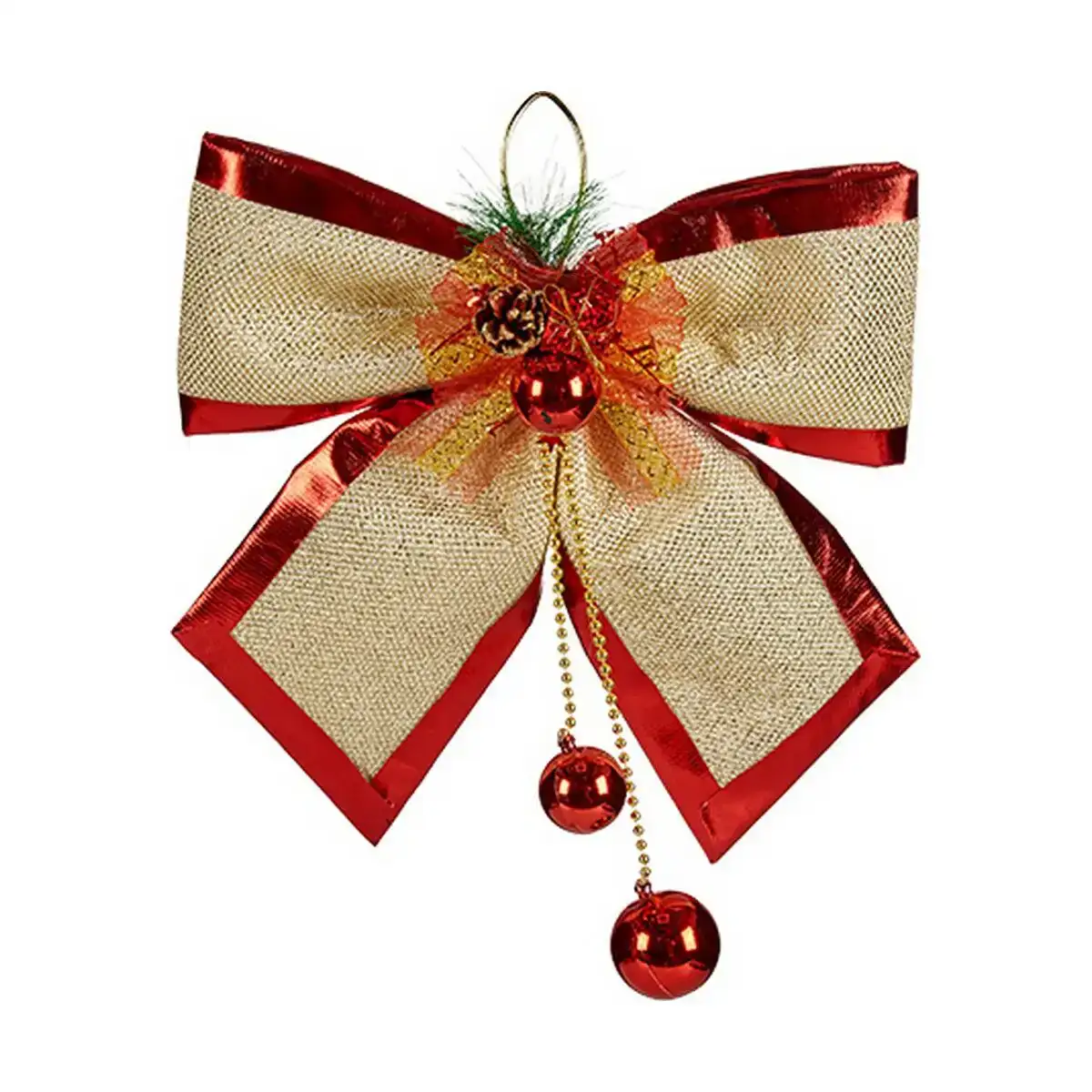 Lien 34 x 35 cm decorations de noel rouge dore plastique_7632. Bienvenue sur DIAYTAR SENEGAL - Où le Shopping est une Affaire Personnelle. Découvrez notre sélection et choisissez des produits qui reflètent votre unicité et votre individualité.