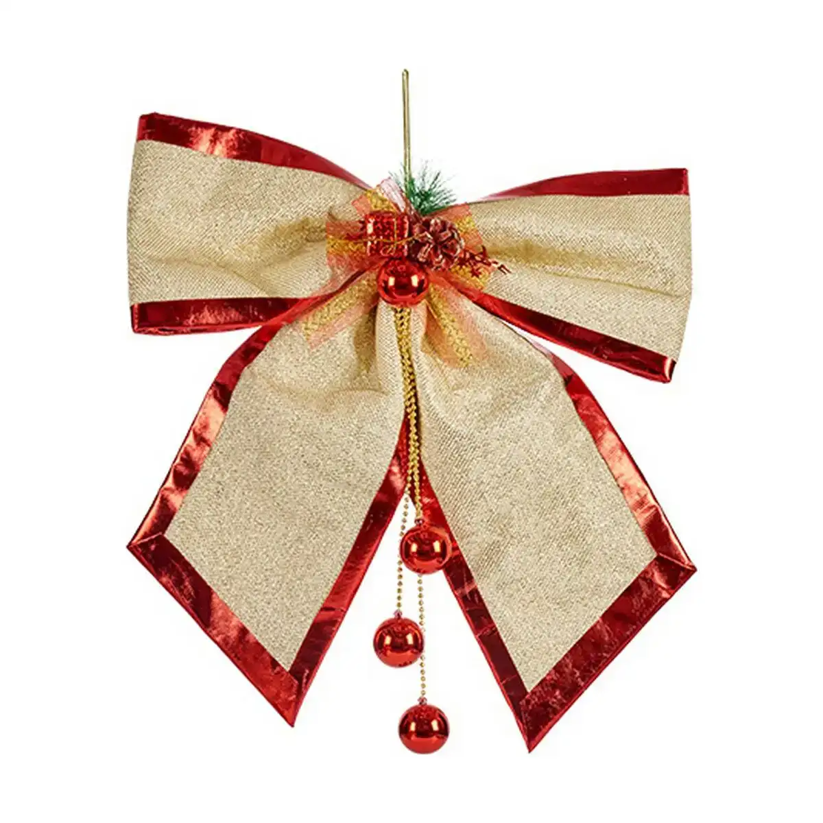 Lien 54 x 60 cm decorations de noel rouge dore plastique_8315. DIAYTAR SENEGAL - L'Art de Choisir, l'Art de S'émerveiller. Explorez notre gamme de produits et laissez-vous émerveiller par des créations authentiques et des designs modernes.