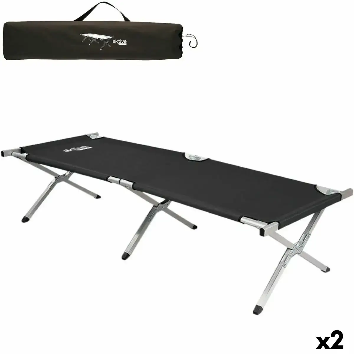 Lit aktive noir pliable 190 x 42 x 64 cm 2 unites _7535. DIAYTAR SENEGAL - Votre Plateforme pour un Shopping Inspiré. Explorez nos offres variées et découvrez des articles qui stimulent votre créativité et embellissent votre vie.