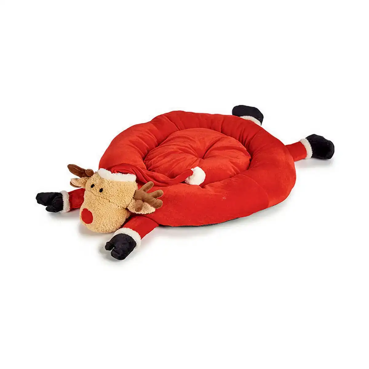 Lit pour chien renne rouge 84 x 18 x 97 cm_2952. DIAYTAR SENEGAL - Où Choisir est un Plaisir Responsable. Explorez notre boutique en ligne et adoptez des produits qui reflètent notre engagement envers la durabilité.