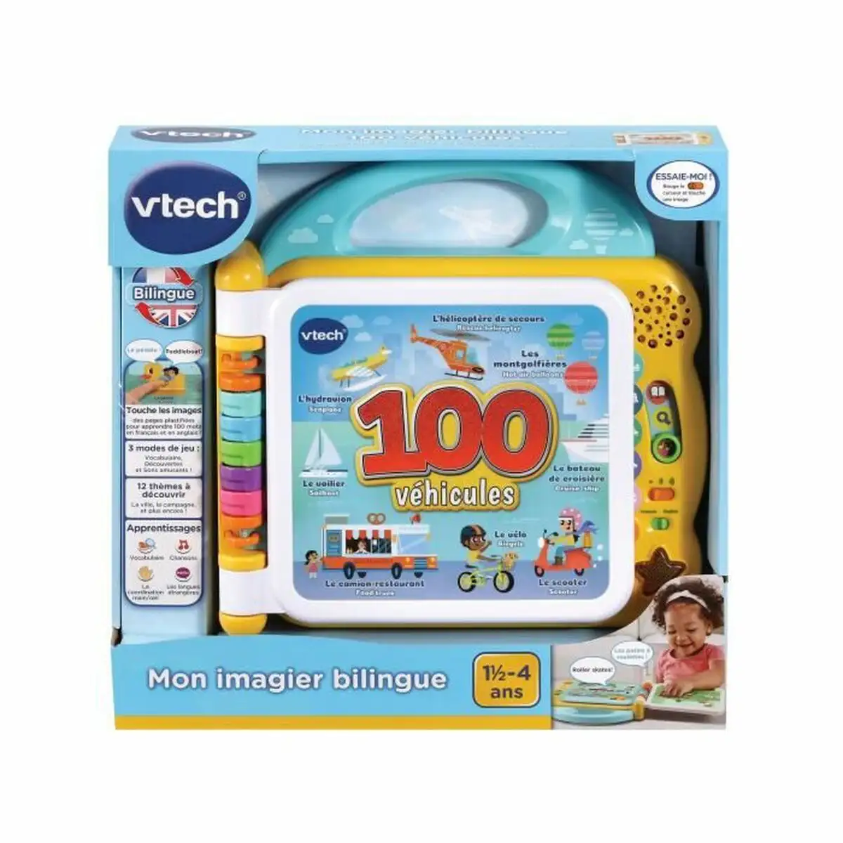 Livre interactif pour enfants Vtech My Bilingual Picture Book – 100  Vehicles Multicouleur (1 Pièce) - DIAYTAR SÉNÉGAL