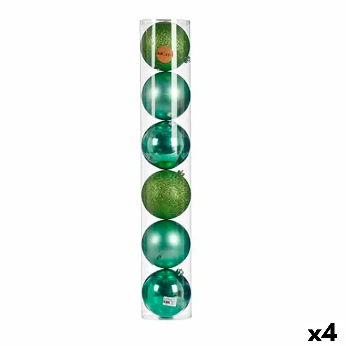 Lot de boules de noel 15 x 16 x 15 cm vert plastique 4 unites _5845. DIAYTAR SENEGAL - L'Univers de l'Élégance Accessible. Plongez dans notre catalogue et choisissez des produits qui allient sophistication et accessibilité pour un shopping exquis.