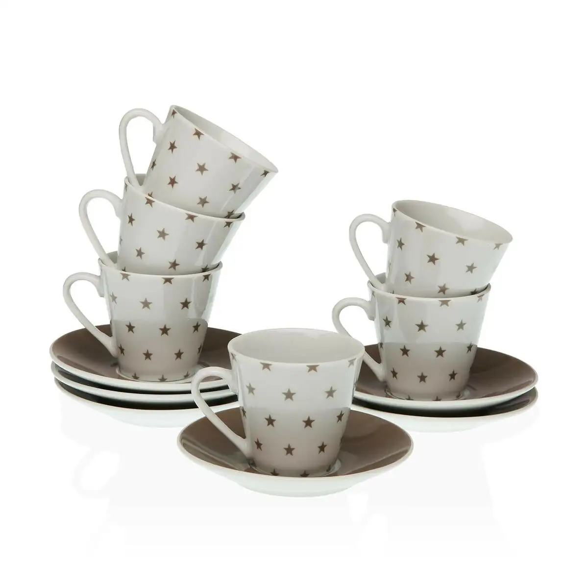 Lot de tasses avec soucoupes versa cafe etoiles porcelaine 12 pieces _2145. DIAYTAR SENEGAL - Là où les Rêves de Shopping Deviennent Réalité. Naviguez à travers notre catalogue diversifié et choisissez parmi une variété d'articles qui feront de votre shopping une expérience inoubliable.