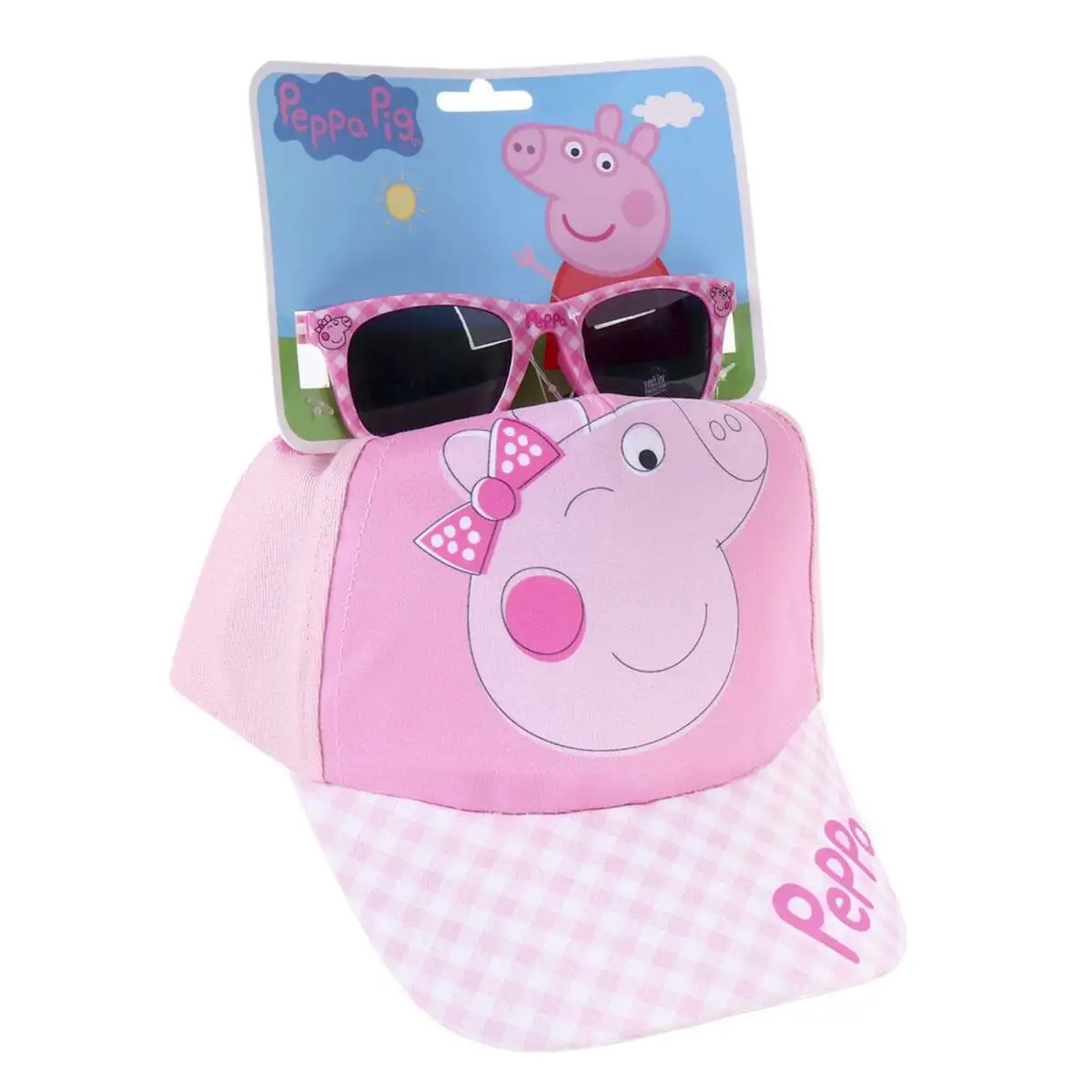 Lot peppa pig lunettes de soleil casquette rose_5754. DIAYTAR SENEGAL - Où Chaque Produit est une Histoire à Raconter. Découvrez notre sélection de produits qui vous permettent de créer votre propre récit à travers vos achats.