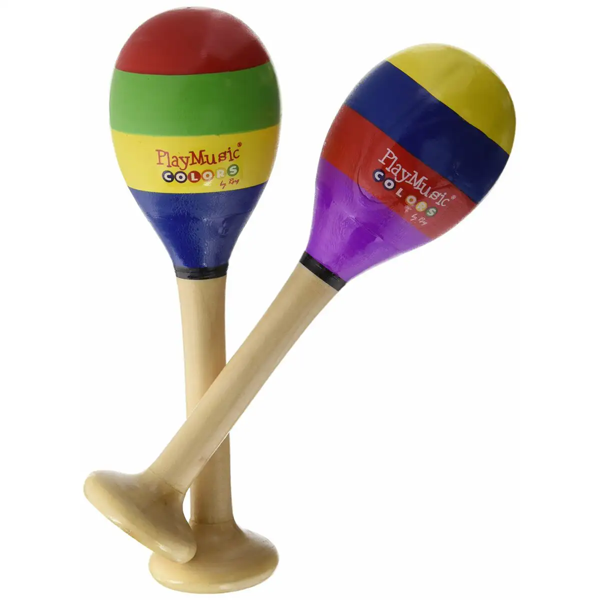 Maracas reig multicouleur bois plastique 20cm_9316. DIAYTAR SENEGAL - L'Équilibre Parfait entre Tradition et Modernité. Explorez notre collection pour trouver des produits qui incarnent la culture et la contemporanéité du Sénégal.