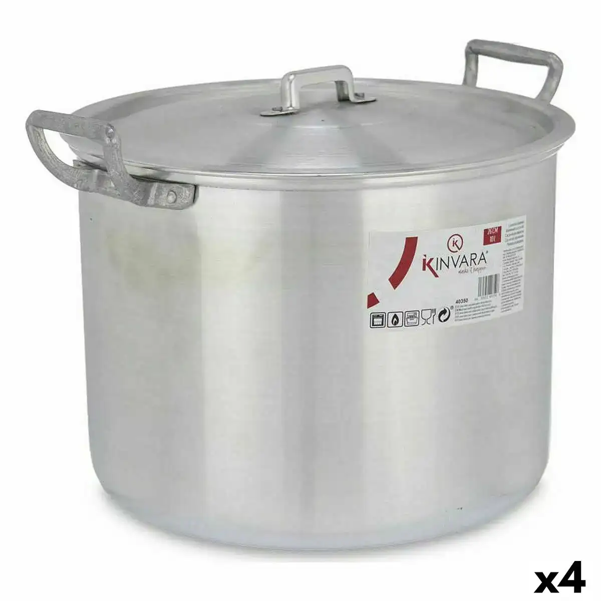 Marmite avec couvercle argente aluminium 35 5 x 24 x 28 cm 4 unites _3306. DIAYTAR SENEGAL - Votre Boutique en Ligne, Votre Choix Illimité. Parcourez nos rayons et découvrez des produits qui vous inspirent, de la mode à la maison et bien plus.