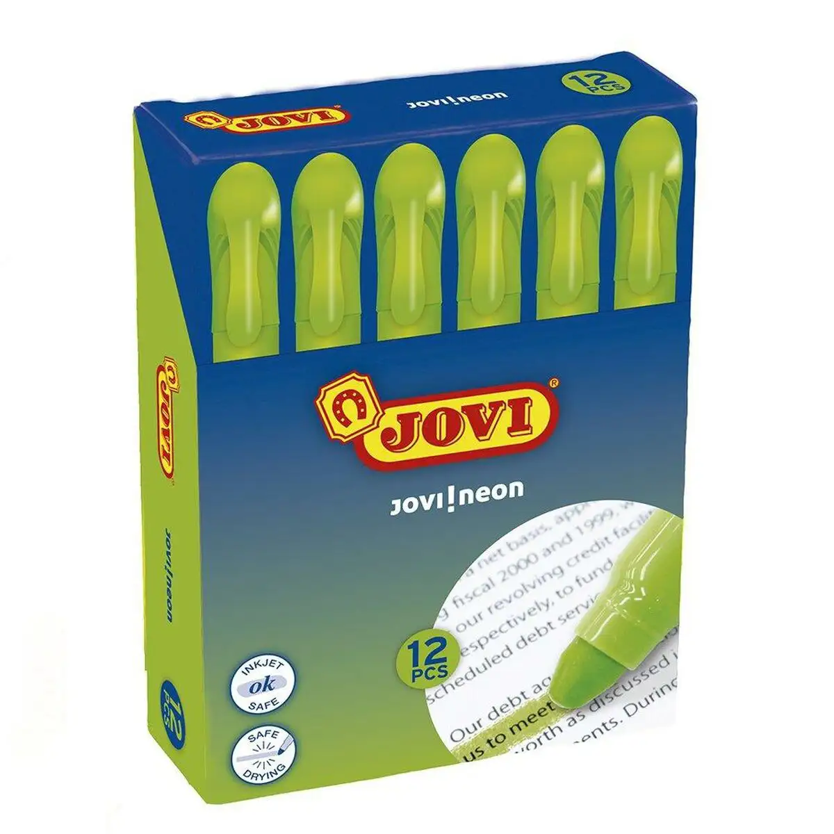 Marqueur fluorescent jovi jovi neon vert 12 unites _6614. DIAYTAR SENEGAL - Où Chaque Produit est une Histoire à Raconter. Découvrez notre sélection de produits qui vous permettent de créer votre propre récit à travers vos achats.