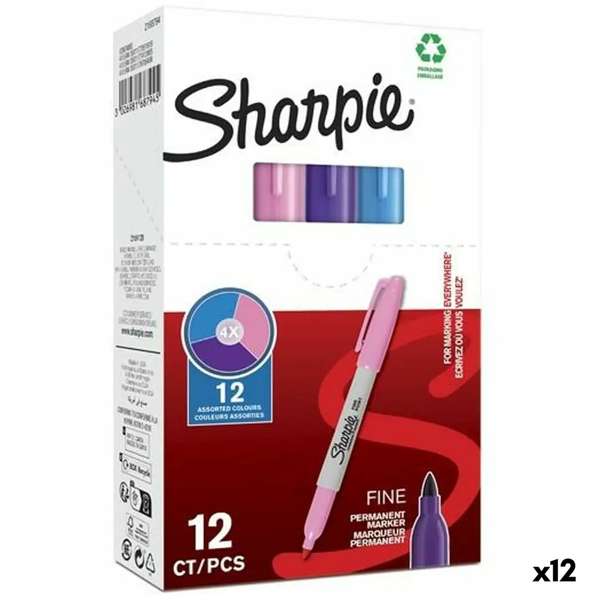 Marqueur permanent sharpie violet rose turquoise 0 9 mm 12 unites _3345. DIAYTAR SENEGAL - Où l'Élégance Rencontré l'Accessibilité. Parcourez notre catalogue et trouvez des produits qui apportent une touche de sophistication à votre vie quotidienne sans compromettre votre budget.