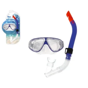 Masque de plongee avec tube bleu_3732. DIAYTAR SENEGAL - Votre Escale Shopping incontournable. Explorez notre boutique en ligne et dénichez des trésors qui reflètent la richesse culturelle et la modernité du Sénégal.