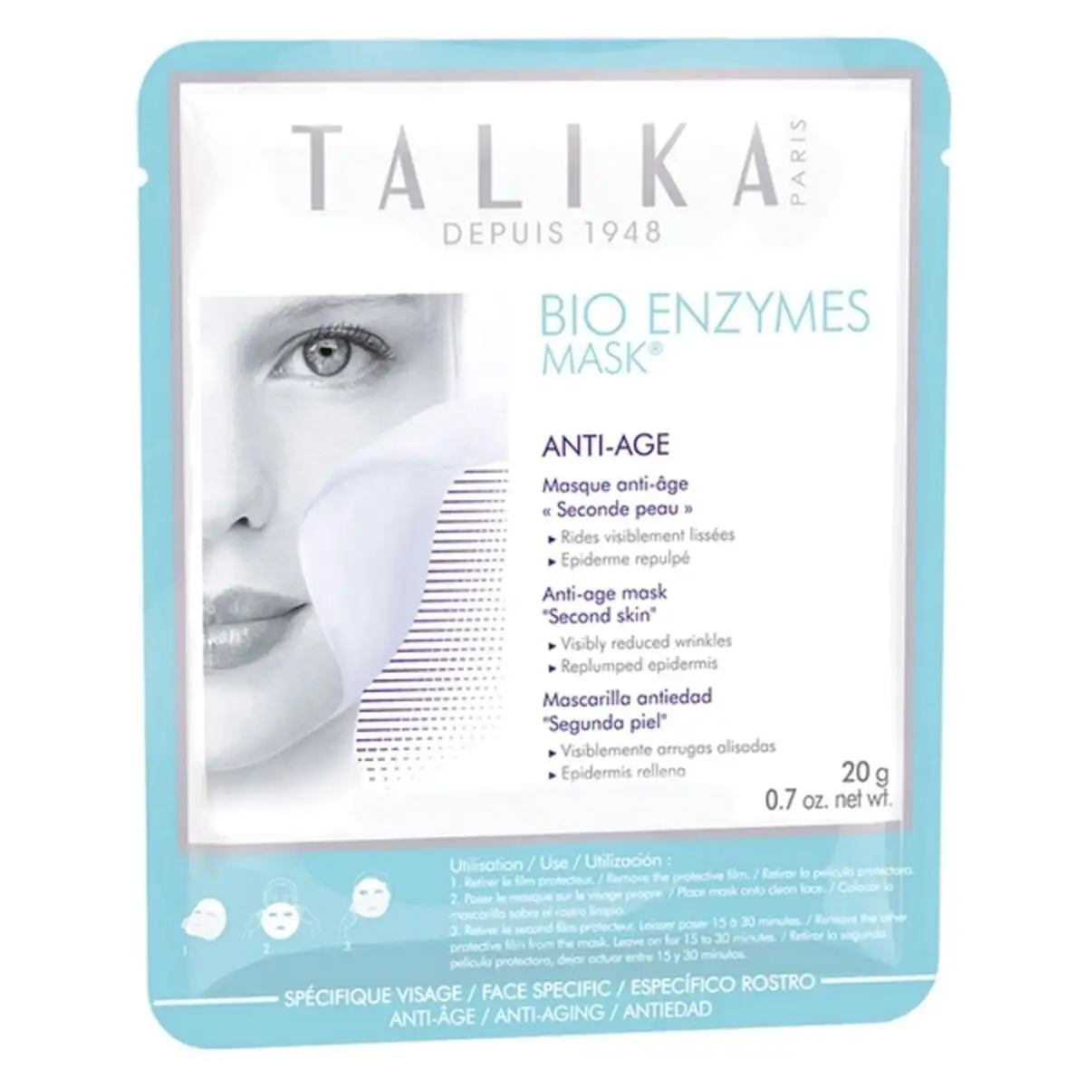 Masque facial talika bio enzymes anti age 20 g_7757. DIAYTAR SENEGAL - Votre Boutique en Ligne, Votre Choix Illimité. Parcourez nos rayons et découvrez des produits qui vous inspirent, de la mode à la maison et bien plus.