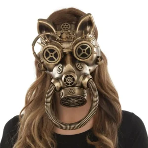 Masque my other me cat cuivre steampunk_4331. DIAYTAR SENEGAL - Là où Chaque Produit est une Trouvaille Unique. Découvrez notre boutique en ligne et trouvez des articles qui vous distinguent par leur originalité.
