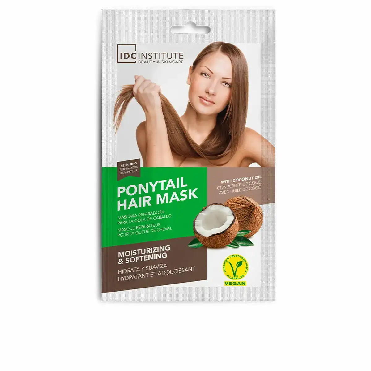 Masque reparateur pour cheveux idc institute ponytail huile de noix de coco 18 g _5624. DIAYTAR SENEGAL - L'Art de Choisir, l'Art de Vivre. Explorez notre univers de produits soigneusement sélectionnés pour vous offrir une expérience shopping riche et gratifiante.