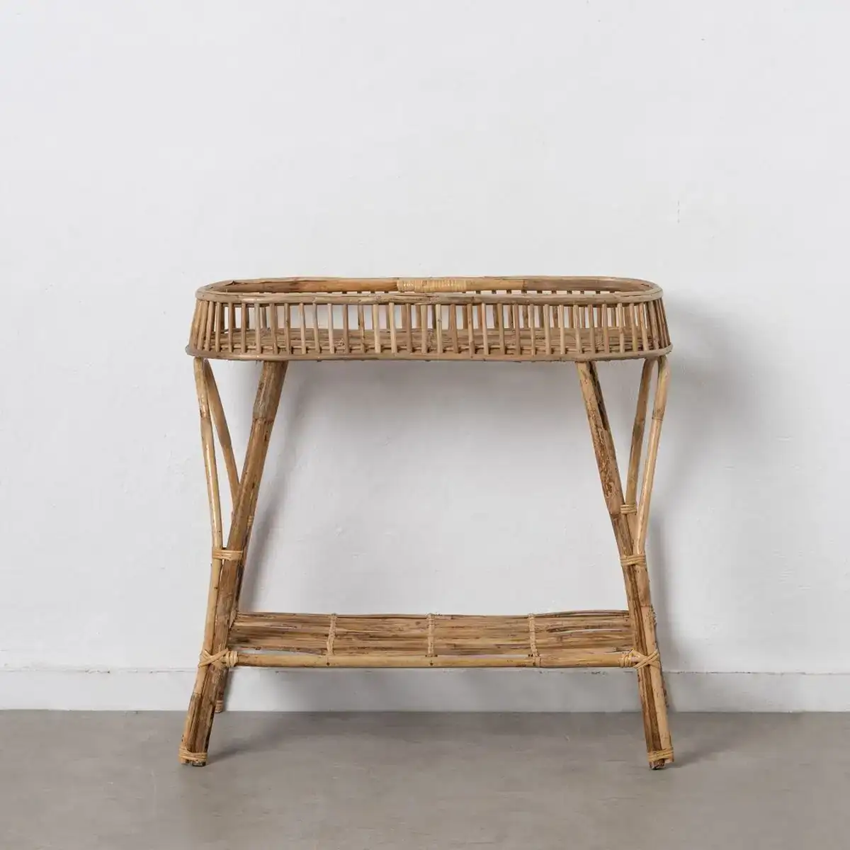 Meuble d entree 76 2 x 26 x 76 2 cm naturel bambou_1762. DIAYTAR SENEGAL - Votre Portail vers l'Extraordinaire. Parcourez nos collections et découvrez des produits qui vous emmènent au-delà de l'ordinaire, créant une expérience de shopping mémorable.