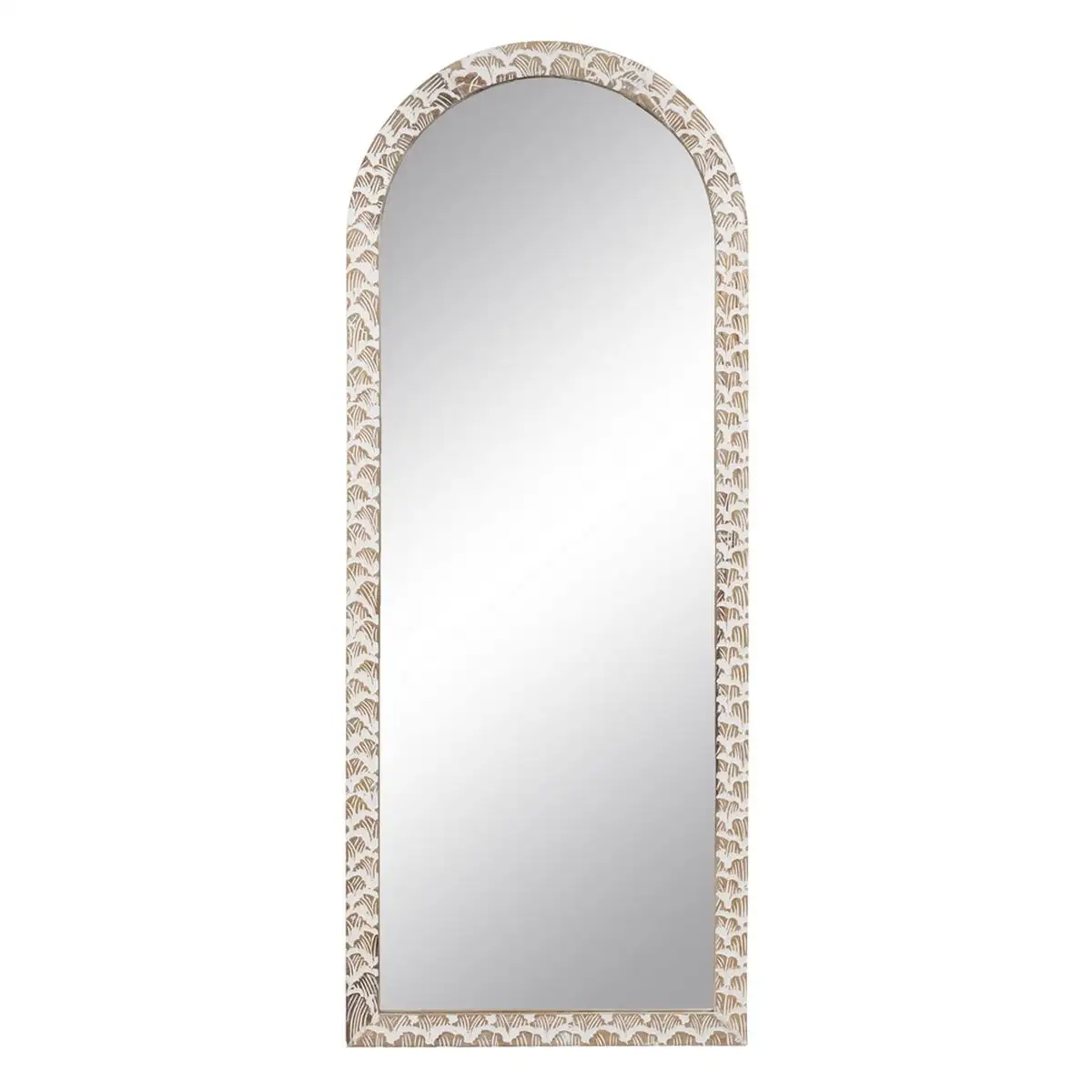 Miroir mural 61 x 2 x 152 cm bois blanc_3904. DIAYTAR SENEGAL - Où la Qualité est Notre Engagement. Explorez notre boutique en ligne pour découvrir des produits conçus pour vous apporter satisfaction et plaisir.