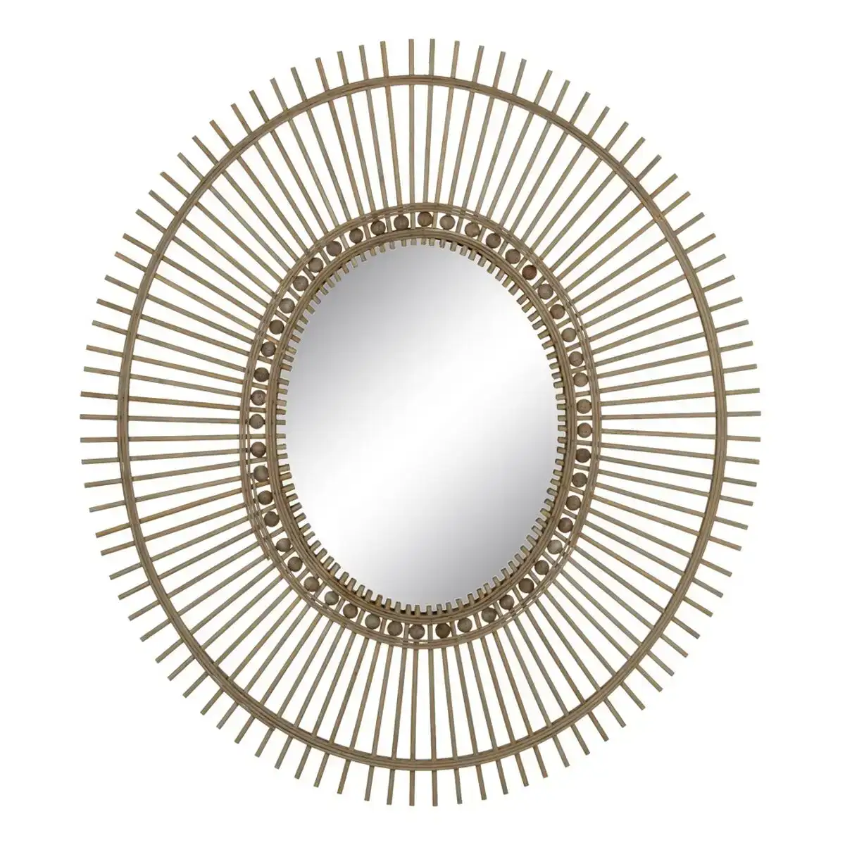 Miroir mural 83 x 3 x 95 cm naturel bambou_3520. Bienvenue sur DIAYTAR SENEGAL - Où Chaque Produit a son Histoire. Découvrez notre sélection unique et choisissez des articles qui racontent la richesse culturelle et artistique du Sénégal.