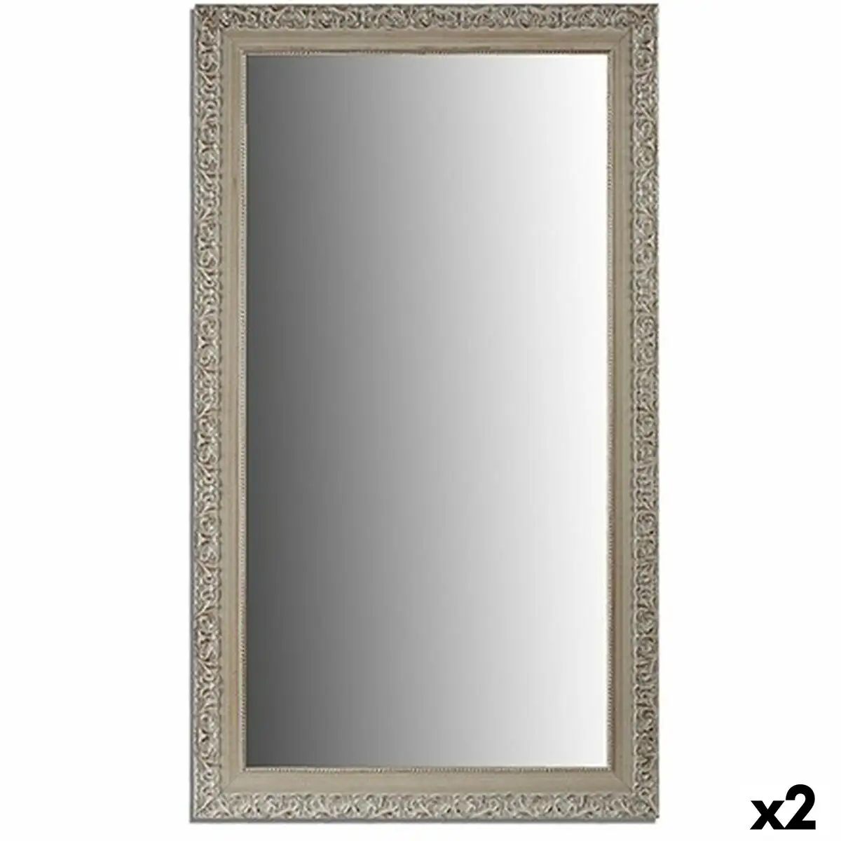 Miroir mural blanc bois verre 75 5 x 135 5 x 1 5 cm 2 unites _7968. DIAYTAR SENEGAL - Où Choisir est une Célébration de l'Artisanat. Explorez notre boutique en ligne et choisissez des articles qui incarnent l'art et le savoir-faire du Sénégal.