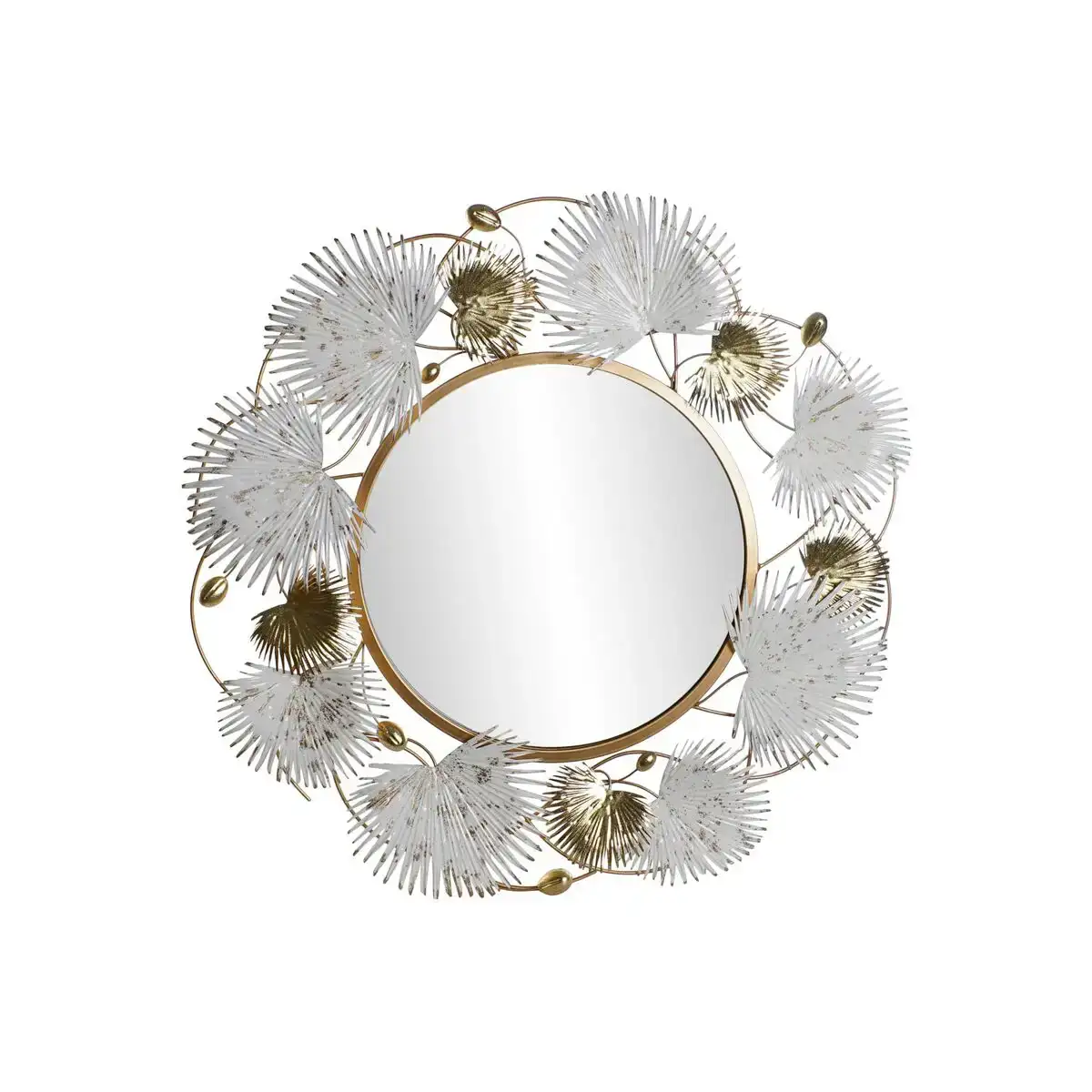 Miroir mural dkd home decor 93 x 7 x 93 cm verre dore metal blanc feuille d une plante_3874. Bienvenue sur DIAYTAR SENEGAL - Où le Shopping est une Affaire Personnelle. Découvrez notre sélection et choisissez des produits qui reflètent votre unicité et votre individualité.