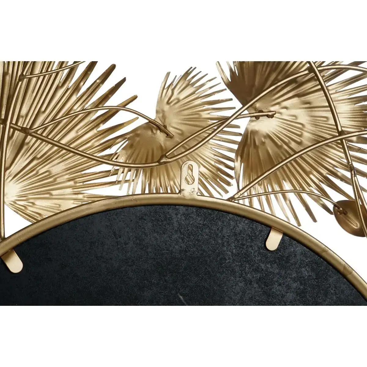 Miroir mural dkd home decor 93 x 7 x 93 cm verre dore metal blanc feuille d une plante_8834. DIAYTAR SENEGAL - Où Chaque Produit a sa Place. Parcourez notre catalogue et choisissez des articles qui s'intègrent parfaitement à votre style et à votre espace.