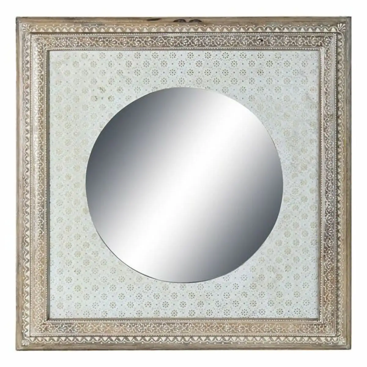 Miroir mural dkd home decor blanc bois 74 x 4 x 74 cm _1826. DIAYTAR SENEGAL - Là où la Diversité Rencontre la Qualité. Parcourez notre gamme complète et trouvez des produits qui incarnent la richesse et l'unicité du Sénégal.