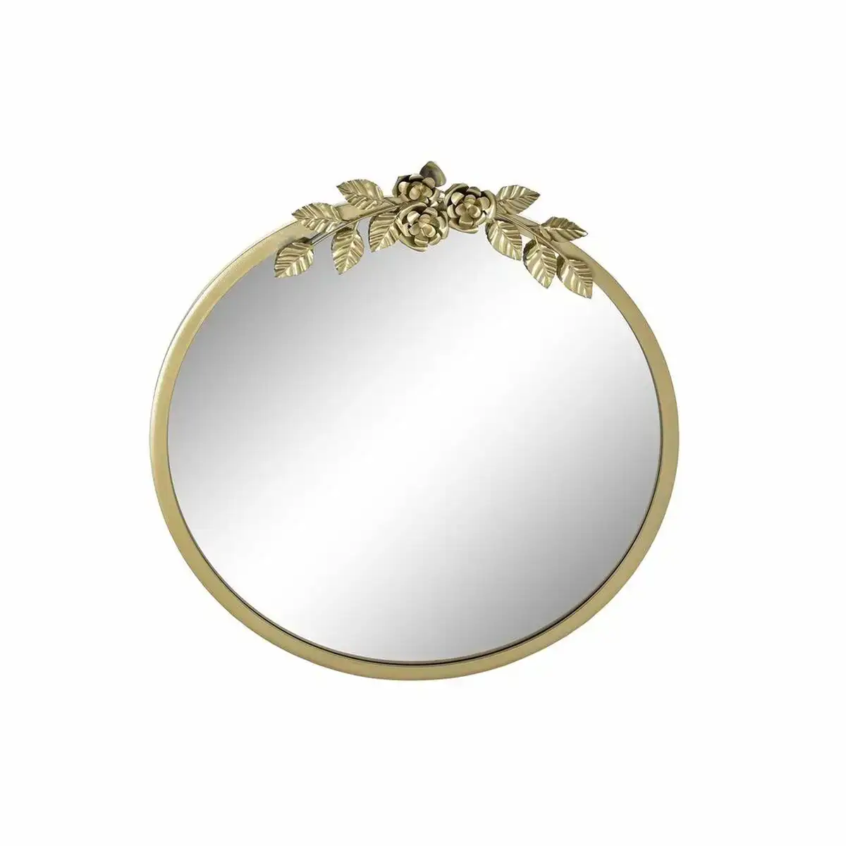 Miroir mural dkd home decor dore metal fleurs 60 x 4 x 66 cm _2894. DIAYTAR SENEGAL - L'Art de Trouver ce que Vous Aimez. Plongez dans notre assortiment varié et choisissez parmi des produits qui reflètent votre style et répondent à vos besoins.