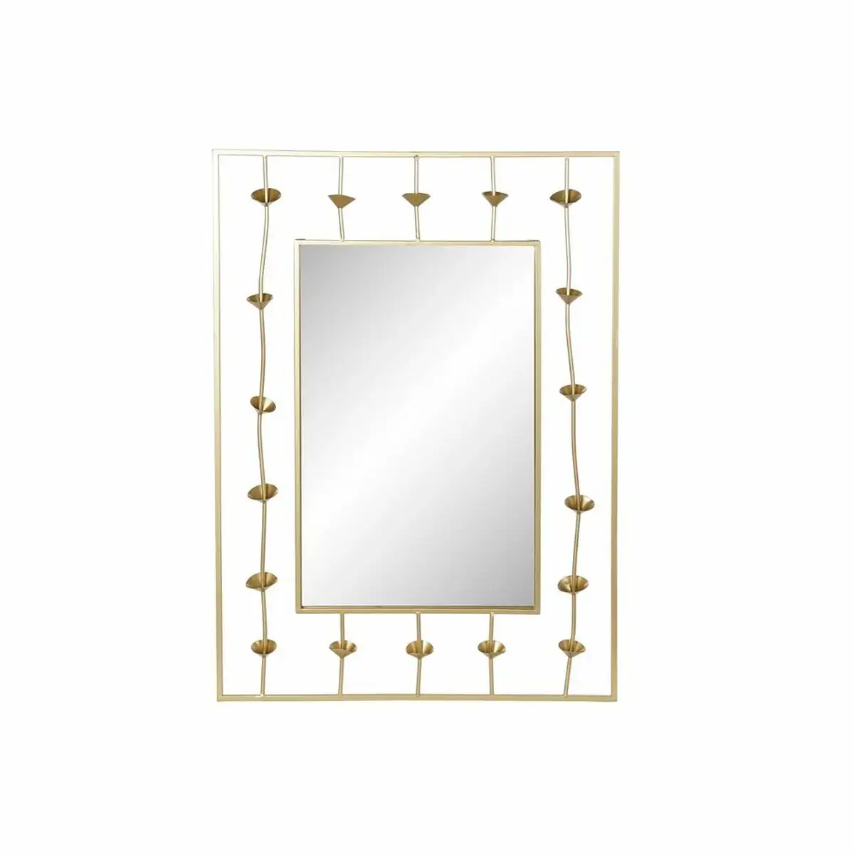 Miroir mural dkd home decor metal 70 x 5 x 100 cm _4227. DIAYTAR SENEGAL - Votre Passage vers le Raffinement. Plongez dans notre univers de produits exquis et choisissez des articles qui ajoutent une touche de sophistication à votre vie.