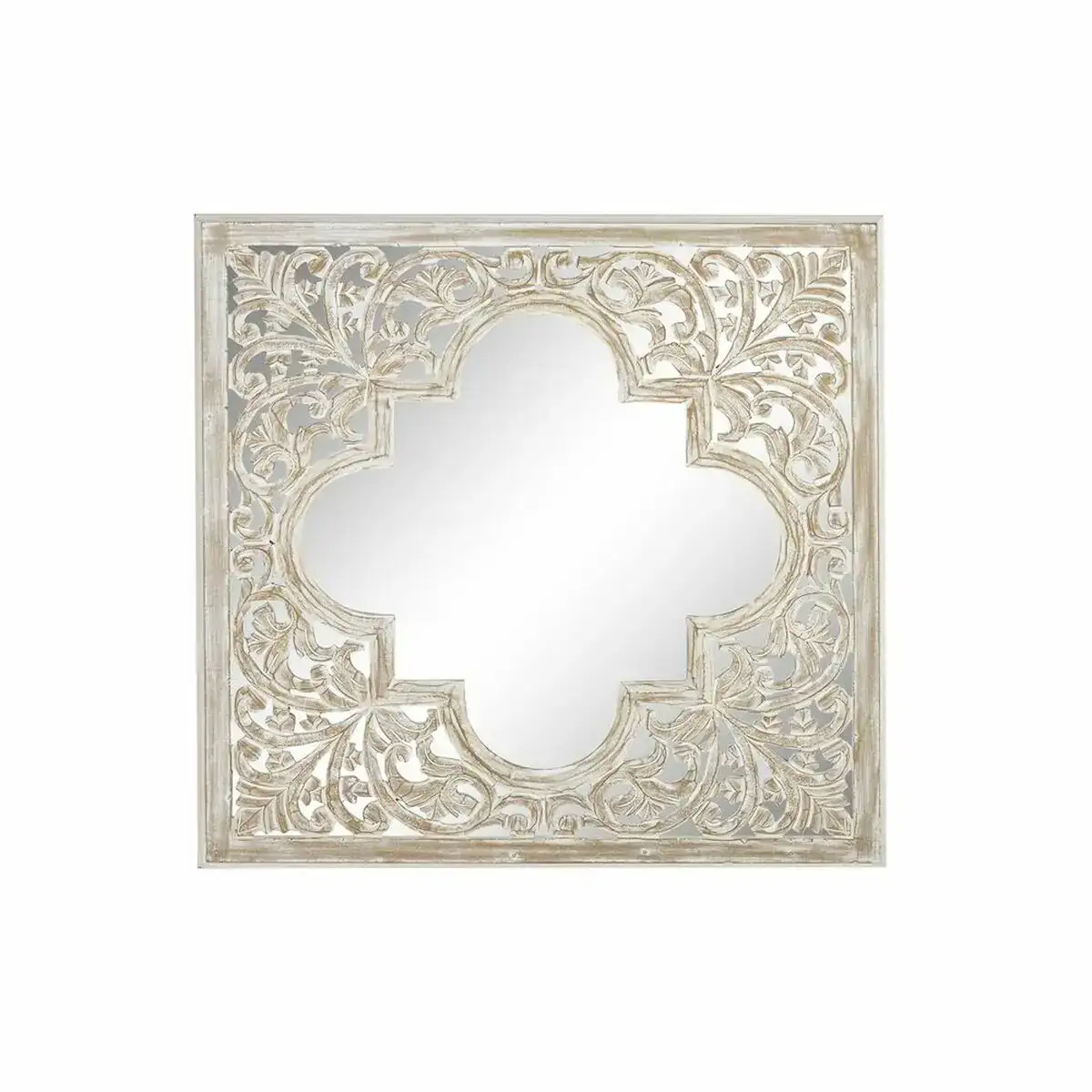 Miroir mural dkd home decor verre marron 90 x 3 x 90 cm blanc arabe bois mdf decape_4628. DIAYTAR SENEGAL - L'Art de Choisir, l'Art de S'émerveiller. Explorez notre gamme de produits et laissez-vous émerveiller par des créations authentiques et des designs modernes.