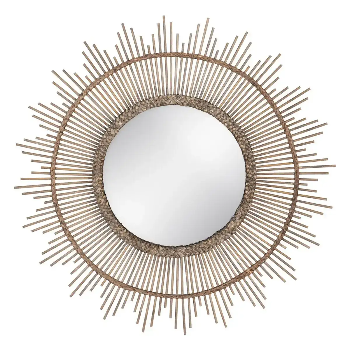 Miroir mural gris bambou 82 x 3 x 82 cm_2125. Entrez dans l'Univers de DIAYTAR SENEGAL - Où Chaque Produit a son Histoire. Explorez notre catalogue et découvrez des trésors qui racontent la riche culture du Sénégal.