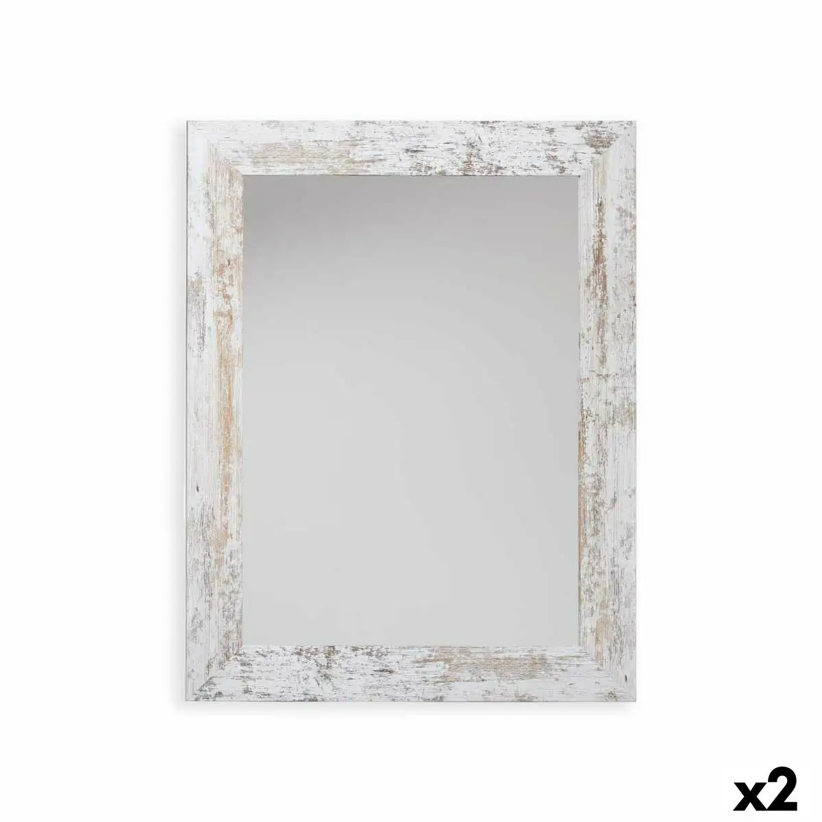 Miroir mural harry blanc bois verre 64 5 x 84 5 x 1 5 cm 2 unites _7110. DIAYTAR SENEGAL - Où Choisir est un Plaisir Responsable. Explorez notre boutique en ligne et adoptez des produits qui reflètent notre engagement envers la durabilité.